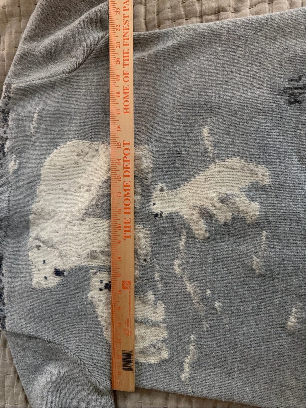 Lauren Ralph Lauren Gray Polar Bear Turtleneck Sweater - Picture 11 of 13